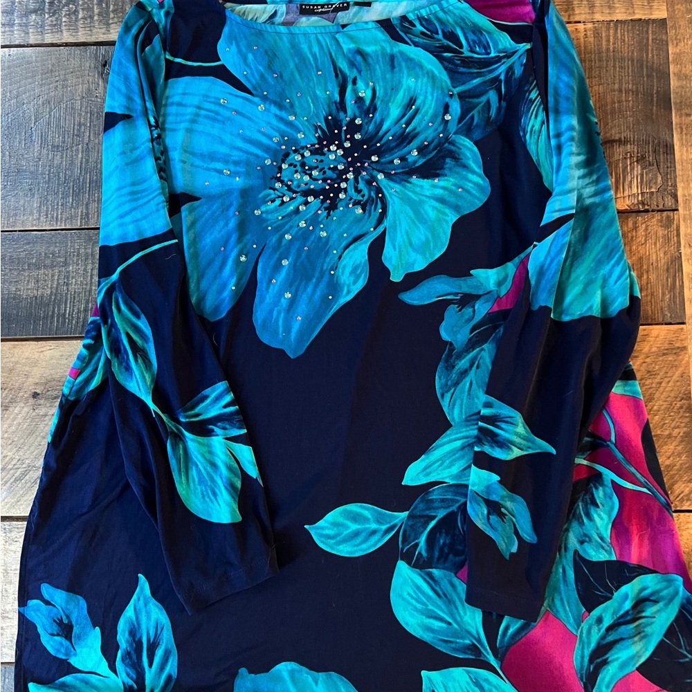 Susan Graver Artisan Blue Dress
